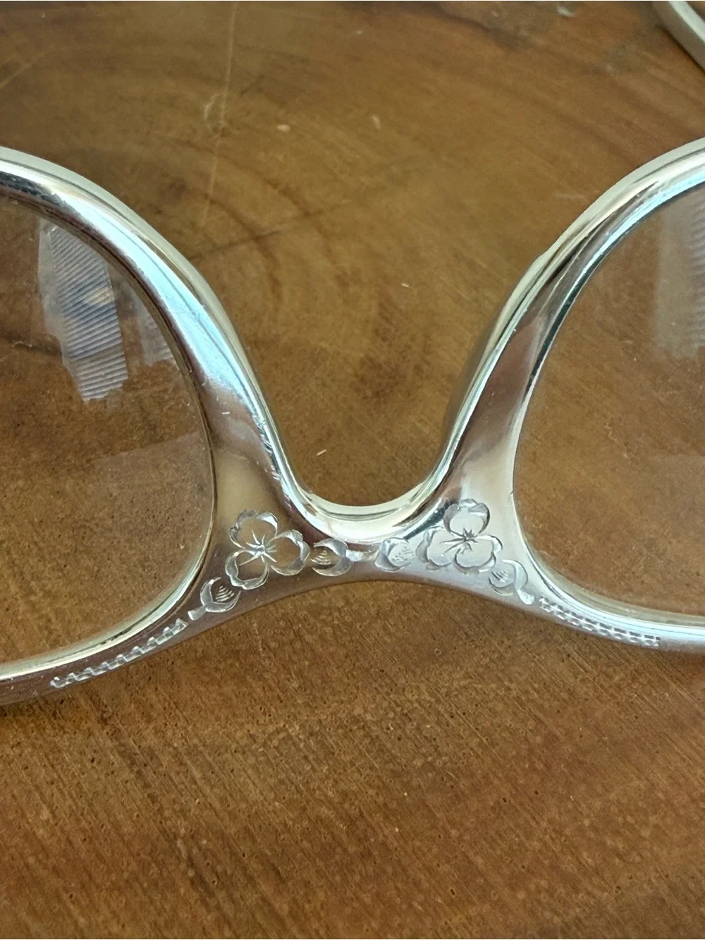 TURA Japan RARE Vintage 50’s Cat Eye Silver Aluminum Eyeglasses Frames